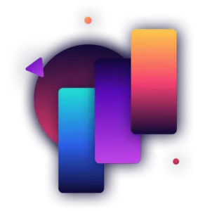 Channel & Growth – gradientová geometrická kompozice