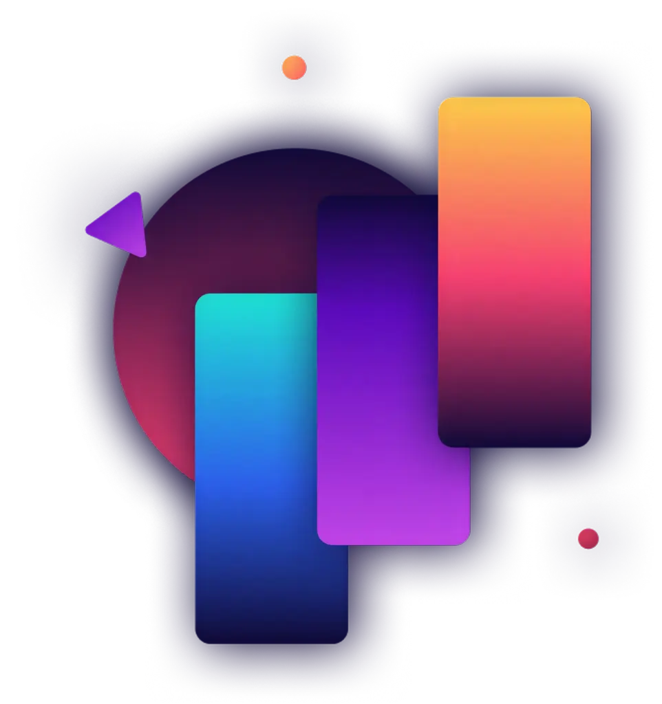 Channel & Growth – gradientová geometrická kompozice