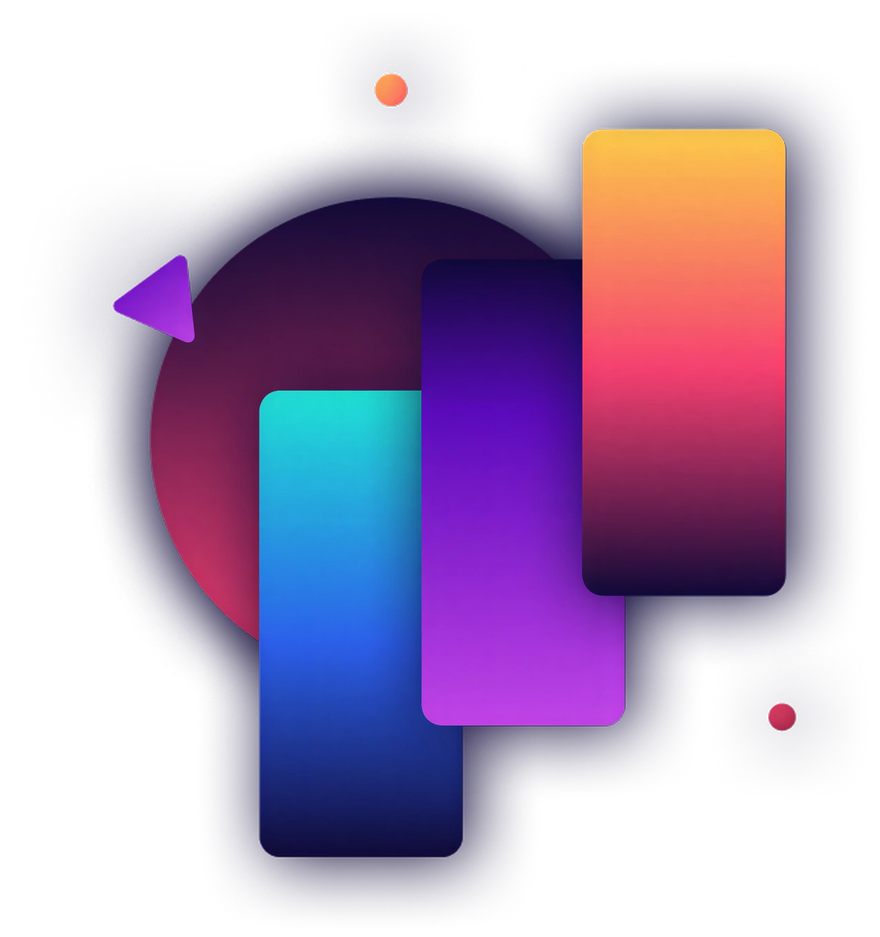 Channel & Growth – gradientová geometrická kompozice