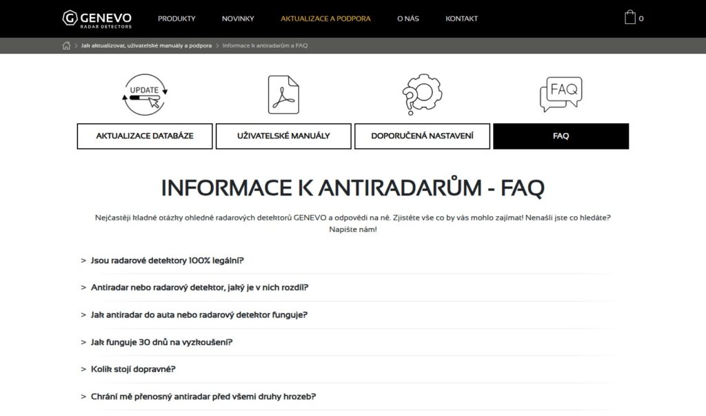 Časté dotazy na genevo.com