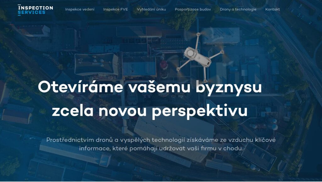 Web inspectionservices.cz – úvodní stránka