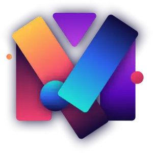 Marketing Hub – gradientová geometrická kompozice