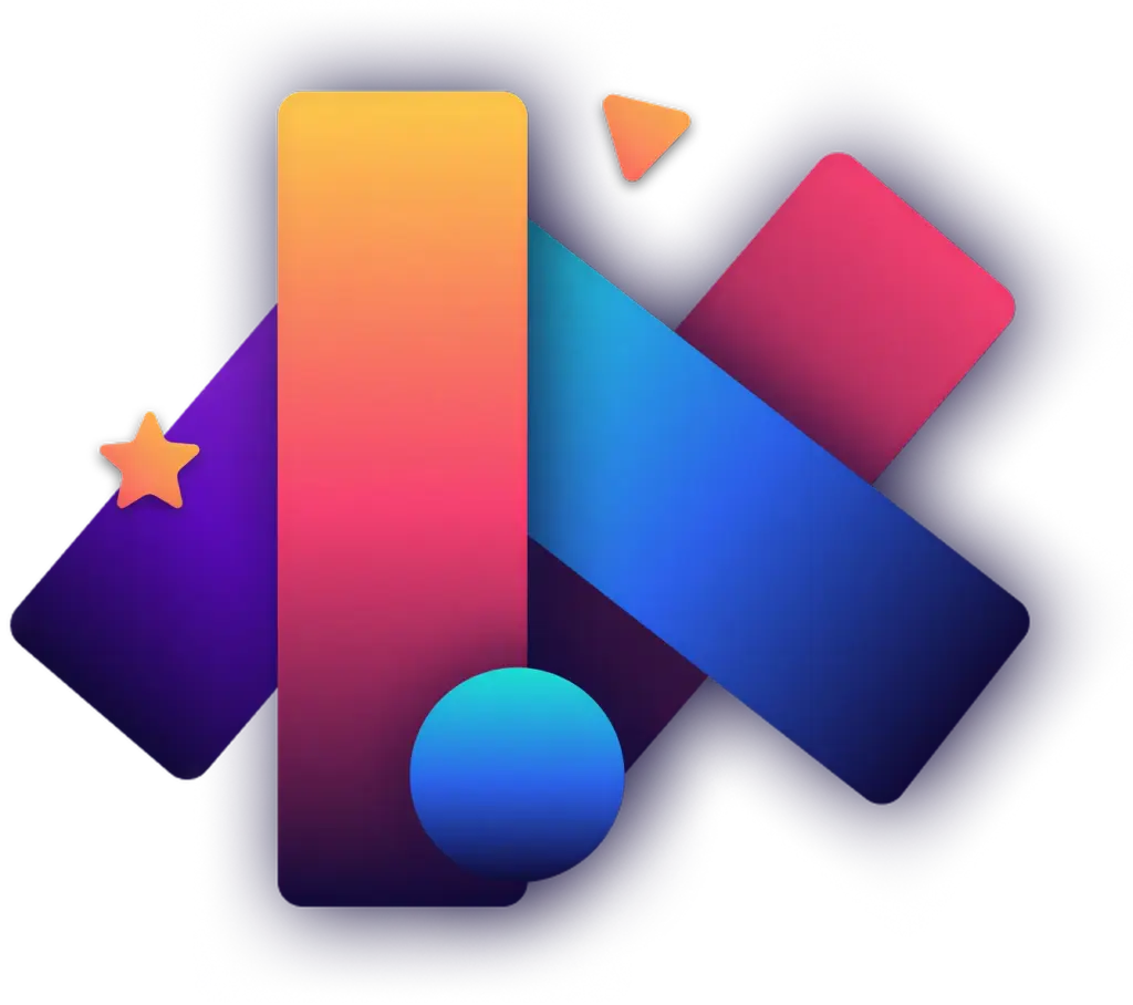 Product Studio – gradientová geometrická kompozice