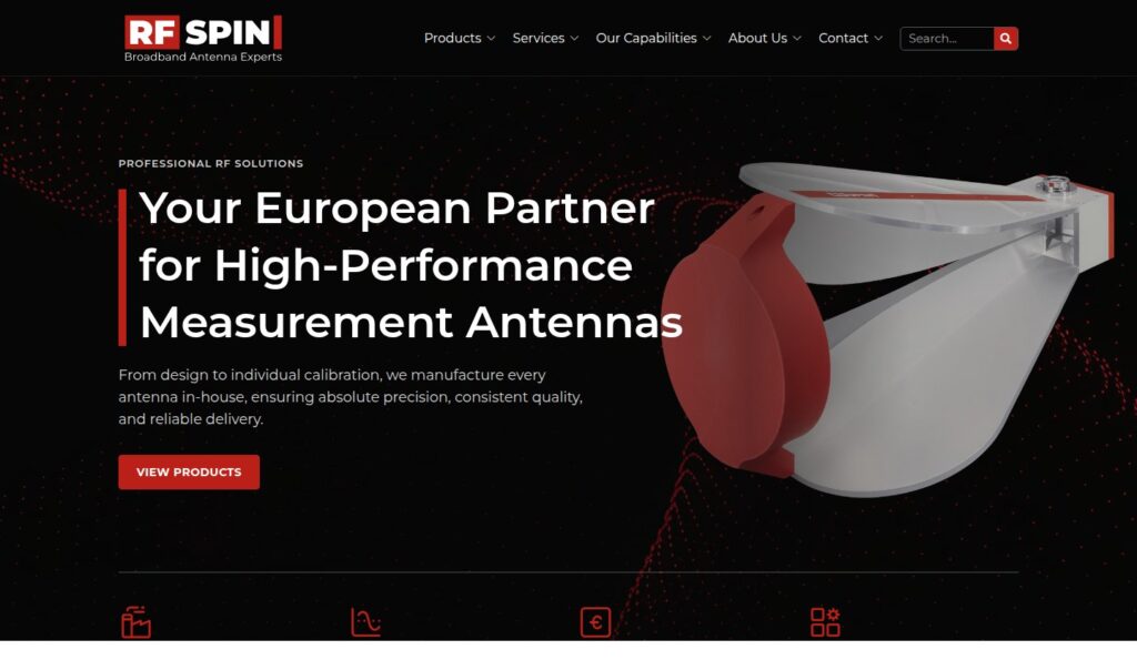 Úvodní stránka rfspin.com – Your European Partner