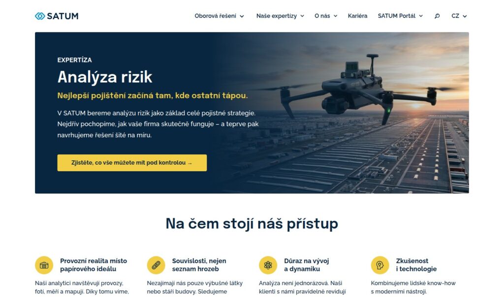 Web SATUM 2026 – stránka Analýza rizik