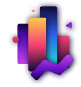 Strategy & Insights – gradientová geometrická kompozice
